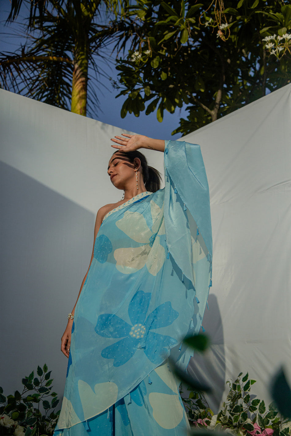 BLUE PHOOLAN PALAZZO SET