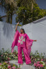 PINK PHOOL KAAFTAN SET