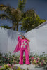PINK PHOOL KAAFTAN SET