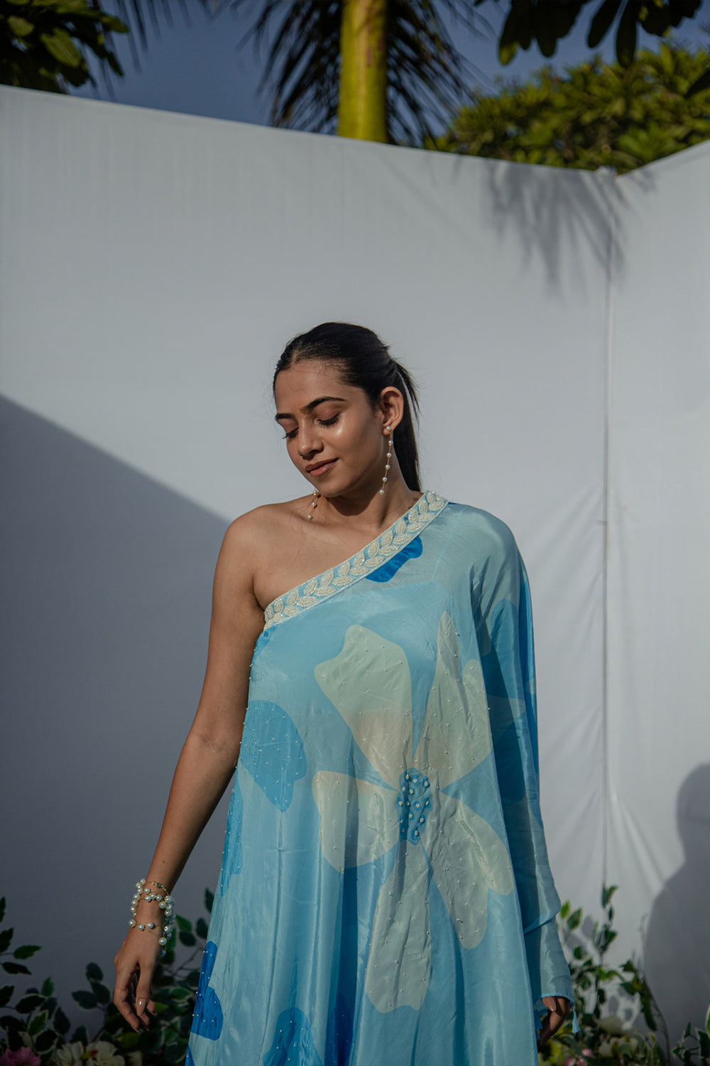 BLUE PHOOLAN PALAZZO SET