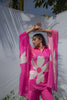 PINK PHOOL KAAFTAN SET