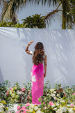 PINK PHOOL DRAPE SKIRT SET